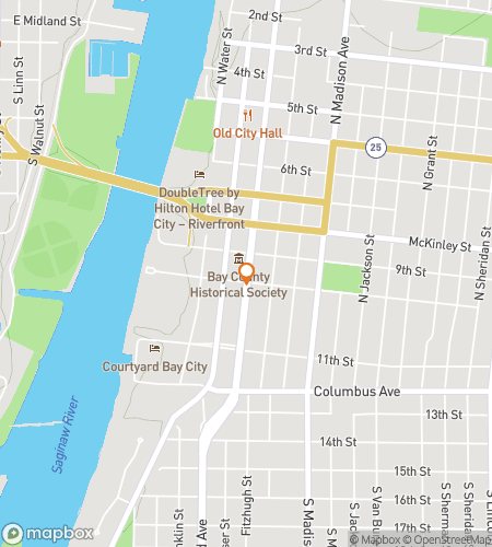Map of scavenger hunt walking tour for Ahoy, Bay City! The Captain’s Cache