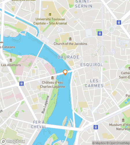 Map of scavenger hunt walking tour for Toulouse Treasure Trove Hunt