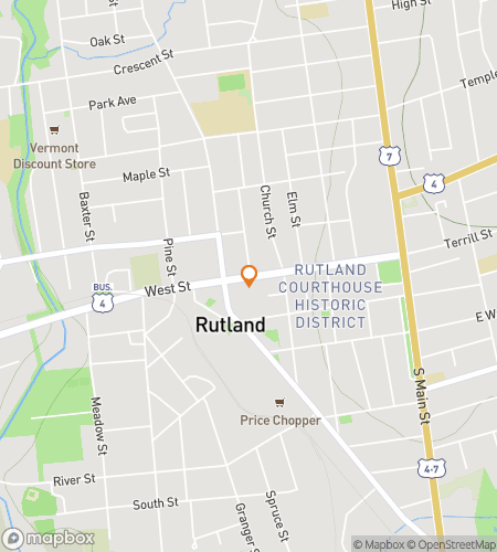 Map of scavenger hunt walking tour for Rutland Riddles & Revels