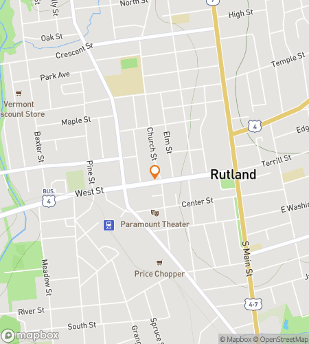 Map of scavenger hunt walking tour for Rutland Riddles & Revels