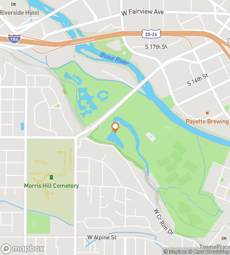 Map of scavenger hunt walking tour for Ann Morrison Park Fit & Fetch Quest

