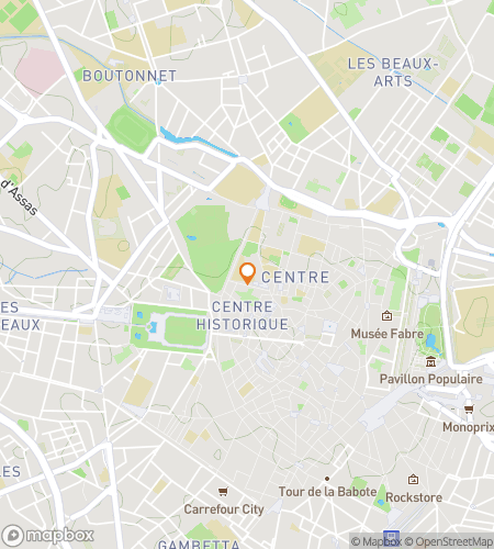 Map of scavenger hunt walking tour for Montpellier‘s Marvelous Mystery Hunt