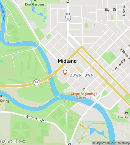 Térkép a kincsvadászat gyalogostúráról a Midland Mash-Up-hoz