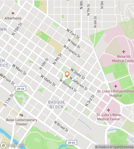 Térkép a scavenger hunt sétaturához a Downtown Boise Bonanza Escapade-hoz