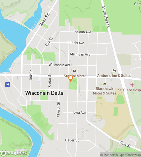 Aarteenmetsästyksen kävelykierroksen kartta "The Ferryman of the Dells"