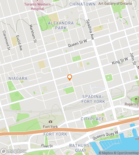 Map of scavenger hunt walking tour for Take On Toronto Bar Crawl