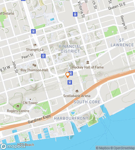 Map of scavenger hunt walking tour for Toronto Down Under: The PATH Quest