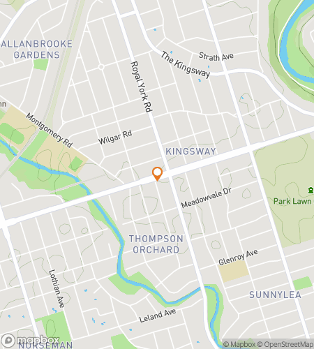 Map of scavenger hunt walking tour for Etobicoke Scavenger Hunt