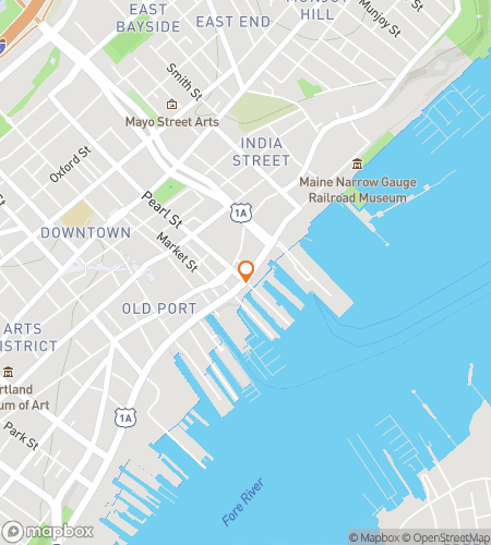 Map of scavenger hunt walking tour for Maine College of Art & Design Hunt