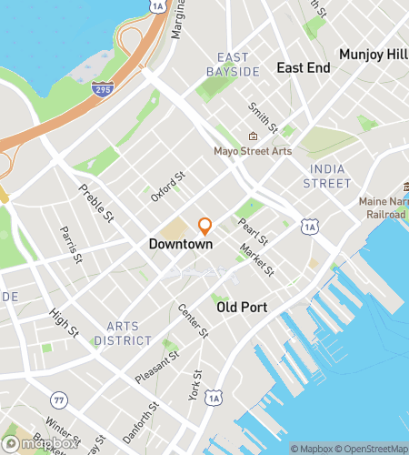 Map of scavenger hunt walking tour for The Maine Event