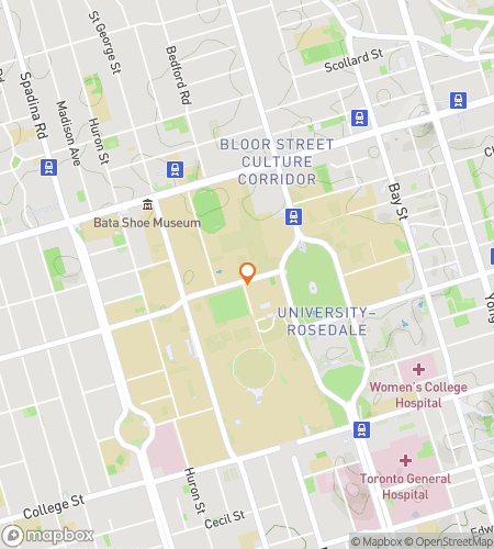 Map of scavenger hunt walking tour for Terrifying Toronto Ghost Tour