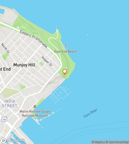 Map of scavenger hunt walking tour for Coastal Quest: Eastern Promenade Edition