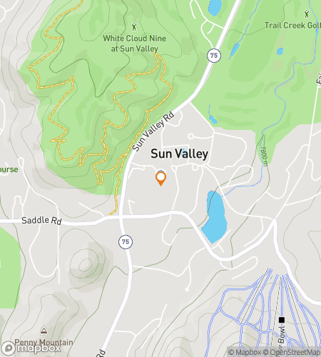 Map of scavenger hunt walking tour for Sun Valley Riverfront Ramble & Mountain Views