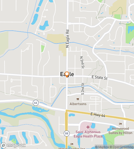 Map of scavenger hunt walking tour for Eagle Scavenger Hunt