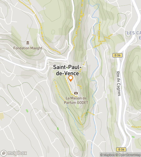 Map of scavenger hunt walking tour for The Palette of Provence