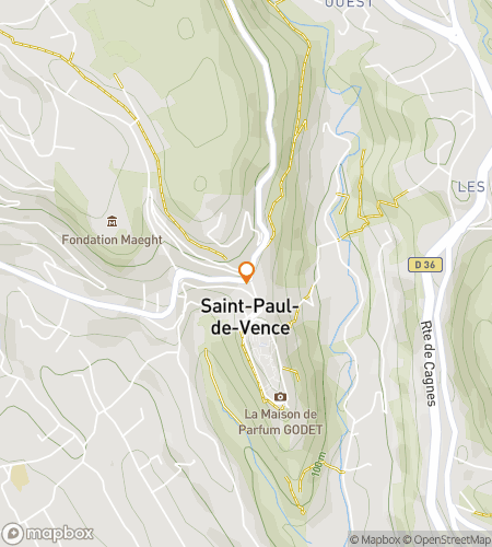 Carte de la visite guidée à la chasse au trésor pour La Palette de Provence