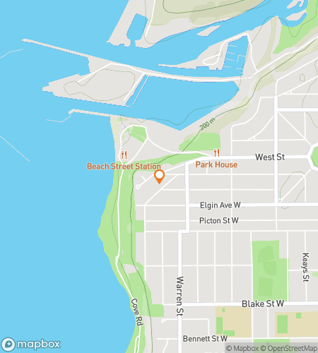 Map of scavenger hunt walking tour for Goderich Glee Galore Hunt