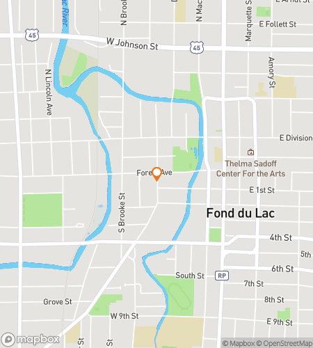 Map of scavenger hunt walking tour for Fond du Fun-tastic Scavenger Hunt