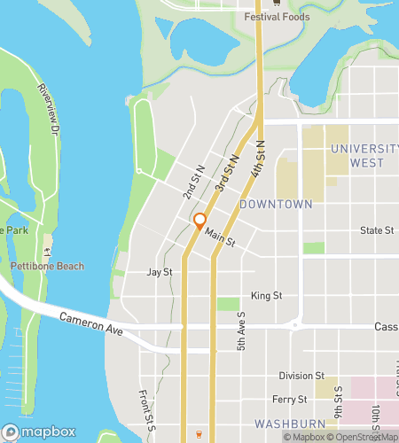 Map of scavenger hunt walking tour for La Crosse Wisconsin Bar Hunt