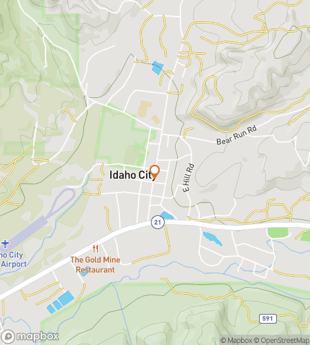 Hartă tur pietonal de vânătoare de comori pentru vânătoarea de comori din Idaho City