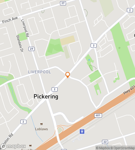 Map of scavenger hunt walking tour for Pickering: The Marina-to-Mainstreet Sprint