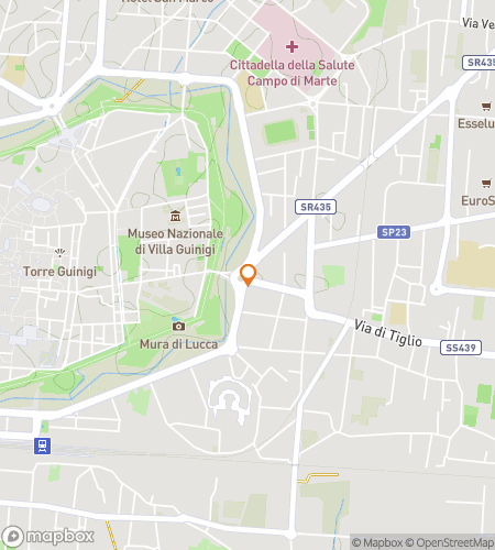 Map of scavenger hunt walking tour for Light of Lucca