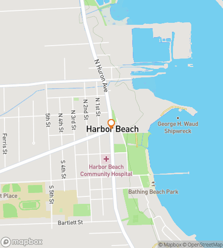 Map of scavenger hunt walking tour for Beachcomber‘s Harbor Hootenanny