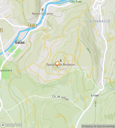 Map of scavenger hunt walking tour for Secrets by the Spring: The Fontaine-de-Vaucluse Hunt