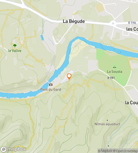 Mapa spaceru z zagadkami 'Bridge the Clue: The Grand Quest of Vers-Pont-du-Gard'