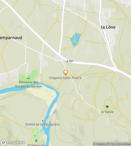 Map of scavenger hunt walking tour for Bridge the Clue: The Grand Quest of Vers-Pont-du-Gard