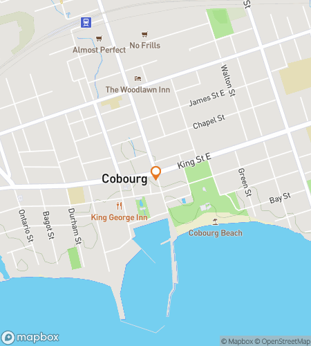Map of scavenger hunt walking tour for Cobourg by the Book: The Heritage Harbour Chase
