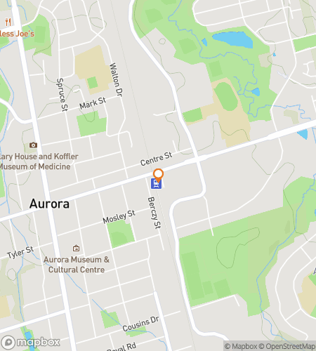 Map of scavenger hunt walking tour for Aurora Scavenger Hunt