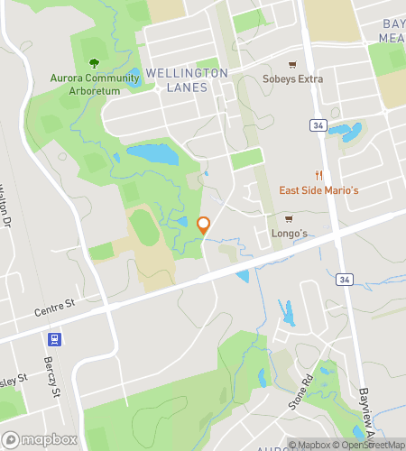 Map of scavenger hunt walking tour for Aurora Scavenger Hunt