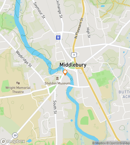 Map of scavenger hunt walking tour for The Midd-Quest Challenge