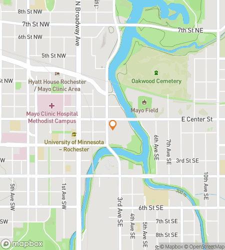 Map of scavenger hunt walking tour for Rochester Ghost Hunt Tour