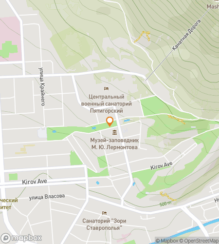 Karta över skattjakt vandringstur för Helande vatten & Dolda hörn av Pjatigorsk