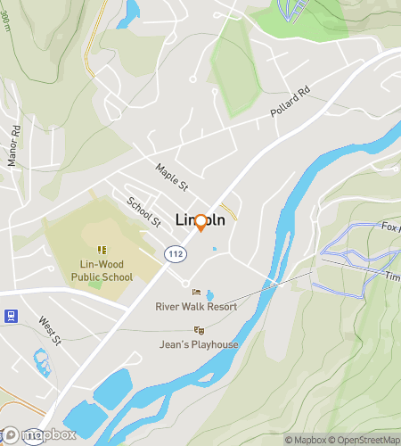 Map of scavenger hunt walking tour for Lincoln Scavenger Hunt