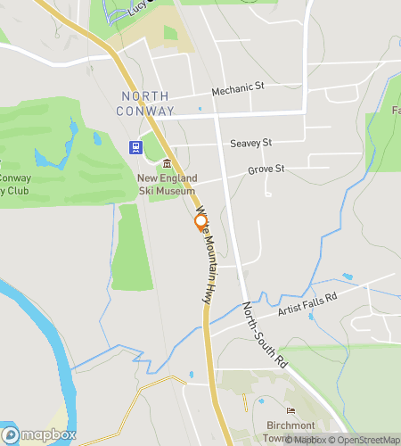 Mapa del recorrido a pie de la b&uacute;squeda del tesoro para el Sprint Destacado de North Conway&colon; Cultura&comma; Artesan&iacute;a y Comedia