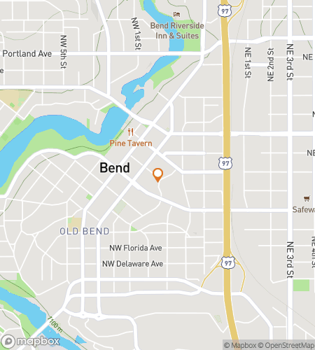 Map of scavenger hunt walking tour for Dead End in Bend: The Haunted Hunt