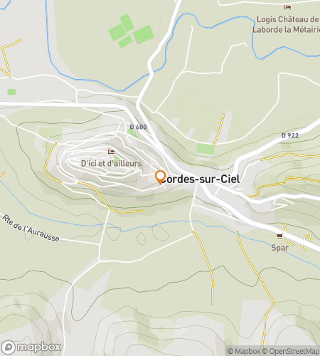 Map of scavenger hunt walking tour for Clue Nine from Cloud Nine: The Cordes-sur-Ciel Quest