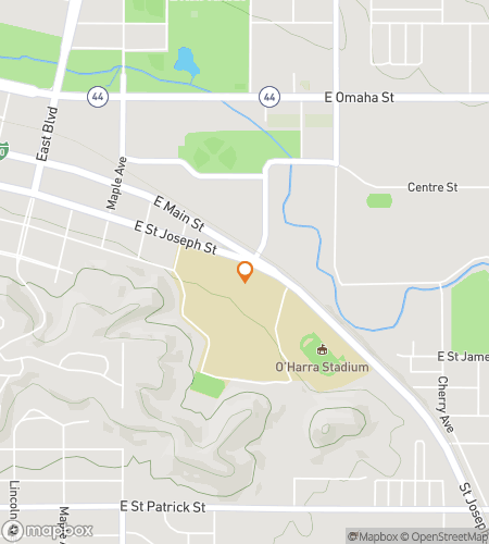 Map of scavenger hunt walking tour for Digging for Clues at South Dakota Mines