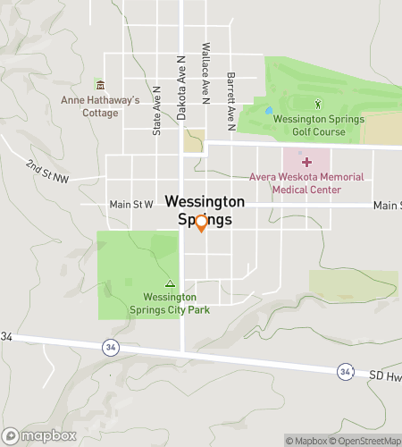 Карта пешеходного тура с поиском сокровищ по Вессингтон-Спрингс Whimsical Wander