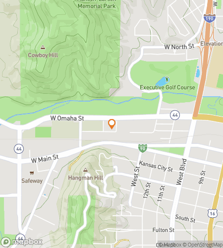 Map of scavenger hunt walking tour for Rapid City Bar Crawl