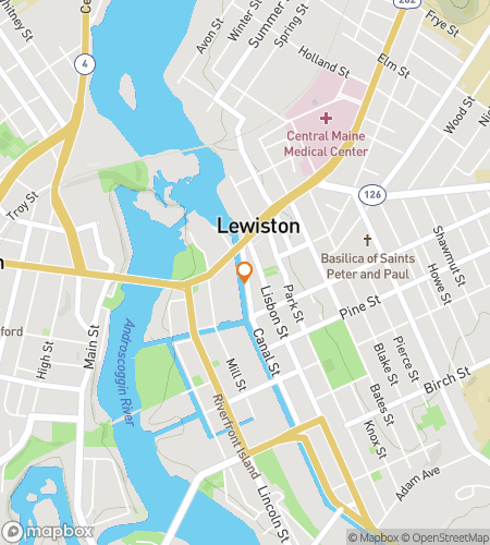 Map of scavenger hunt walking tour for Lewiston Loot‘n Larks Adventure