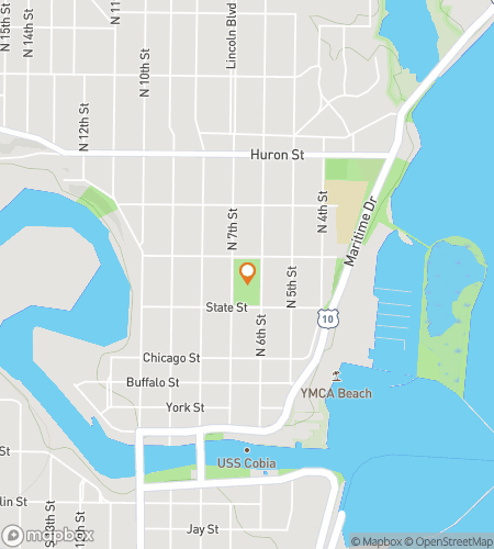 Map of scavenger hunt walking tour for Manitowoc Mischief & Maritime Marvels