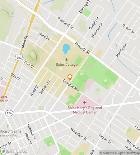 Térkép a kincskereső sétaútról a Maine Látványossághoz: A Bates College Hunt