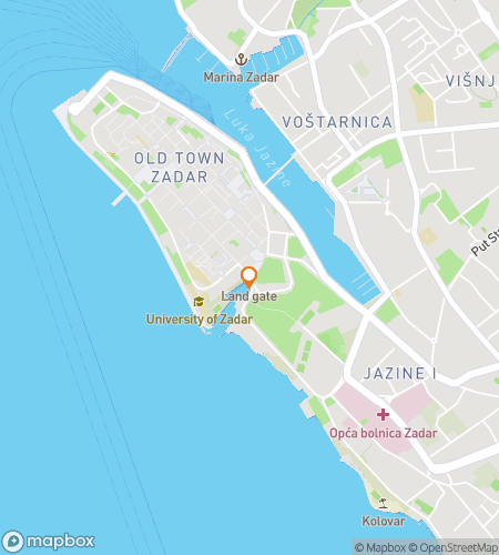 Map of scavenger hunt walking tour for Zadventure Awaits: The Adriatic Chase