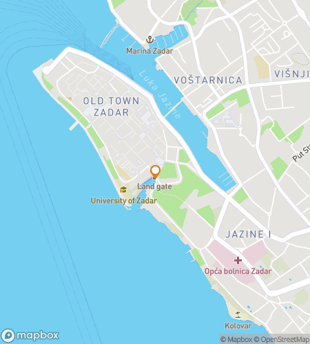 Map of scavenger hunt walking tour for Zadventure Awaits: The Adriatic Chase