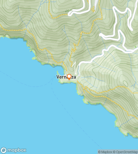 מפת סיור הליכה עם חיפוש מטמון עבור צוקים וצבעים: מסלול ורנאצה