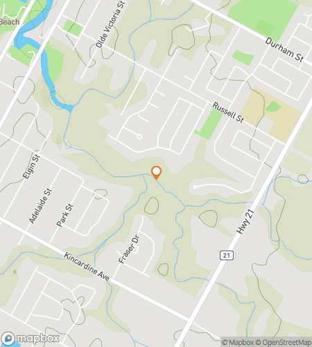 Map of scavenger hunt walking tour for Kin You Believe It&quest;&colon; The Unexpected Kincardine Quest